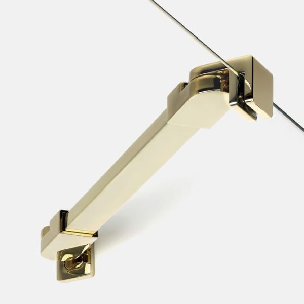 Paravane de duș New Trendy New Soleo Light Gold Transparent / fară ușă photo 3