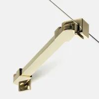 Душевые перегородки New Trendy New Soleo Light Gold Прозрачный / без двери photo 3
