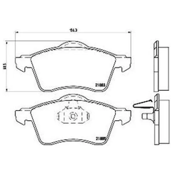 Тормозные колодки Aplus 71122AAP Передние / Дисковые  photo 2 Тормозные колодки Aplus 71122AAP Передние / Дисковые  photo 2