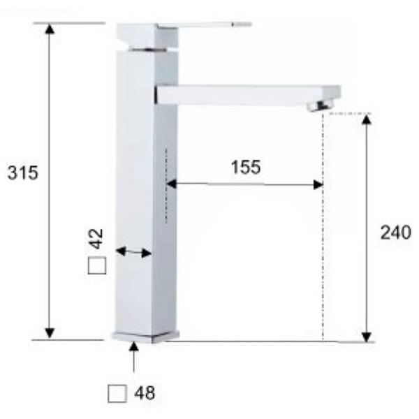 Смеситель для умывальника Remer Qubika Q10L Однорычажный photo 2