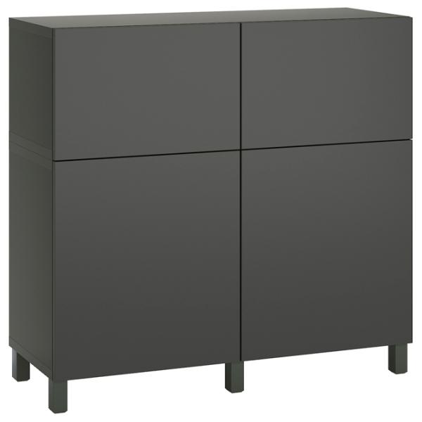 Comodă Ikea Besta/Lappviken/Stubbarp 112 x 120 x 42 / MDF / Sur închis photo 2