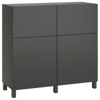 Комод Ikea Besta/Lappviken/Stubbarp 112 x 120 x 42см / МДФ / Темно серый photo 2
