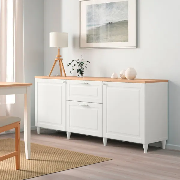 Comodă Ikea Besta/Smeviken/Kabbarp 76 x 180 x 42 / MDF / Alb photo 2