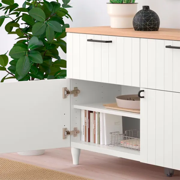 Comodă Ikea Besta/Sutterviken/Kabbarp 76 x 120 x 42 / MDF / Alb photo 3