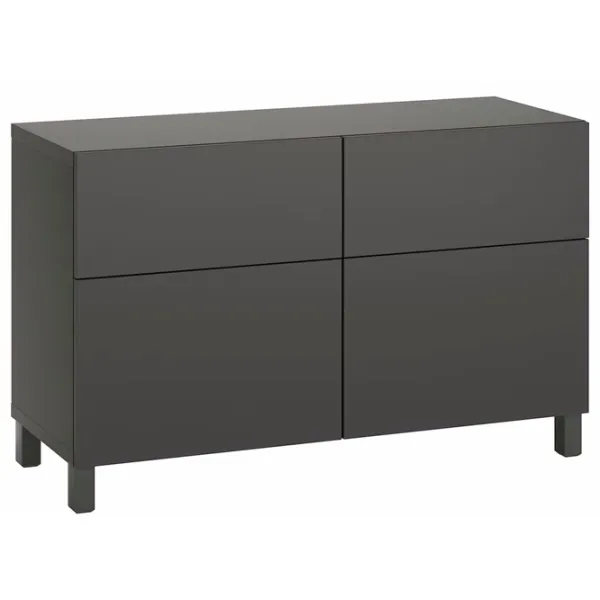 Comodă Ikea Besta/Lappviken/Stubbarp 74 x 120 x 42 / MDF / Sur închis photo 2