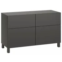 Comodă Ikea Besta/Lappviken/Stubbarp 74 x 120 x 42 / MDF / Sur închis photo 2