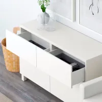 Comodă Ikea Besta/Lappviken/Stubbarp 74 x 120 x 42 / MDF / Alb photo 2