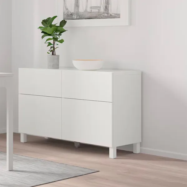 Comodă Ikea Besta/Lappviken/Stubbarp 74 x 120 x 42 / MDF / Alb photo 3