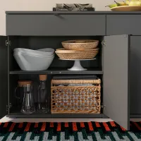 Comodă Ikea Vihals 75 x 140 x 37 / MDF / Sur închis photo 5