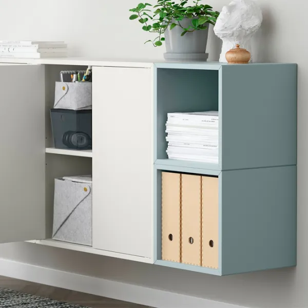 Comodă Ikea Eket 70 x 175 x 35 / MDF / Alb photo 5