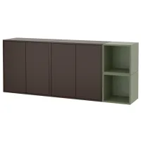 Comodă Ikea Eket 70 x 175 x 35 / MDF / Gri Verde Gri închis
