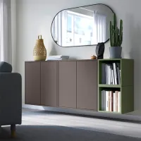 Comodă Ikea Eket 70 x 175 x 35 / MDF / Gri Verde Gri închis photo 3