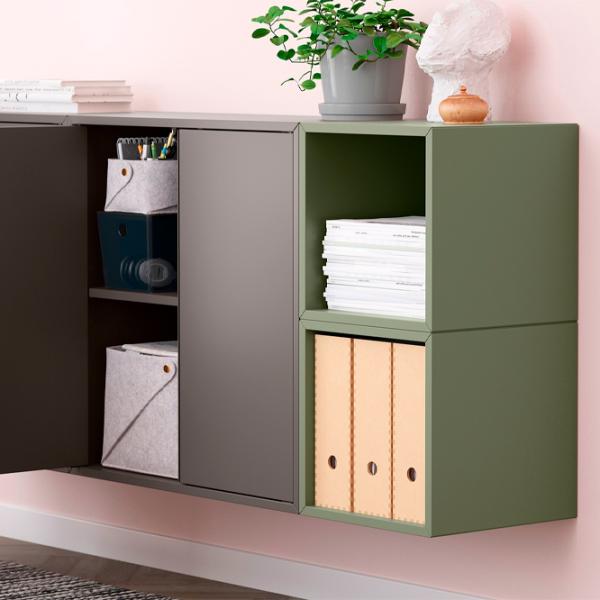 Comodă Ikea Eket 70 x 175 x 35 / MDF / Gri Verde Gri închis photo 5