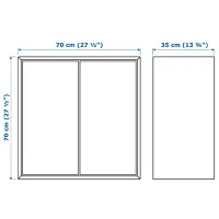 Comodă Ikea Eket 70 x 175 x 35 / MDF / Gri Verde Gri închis photo 6