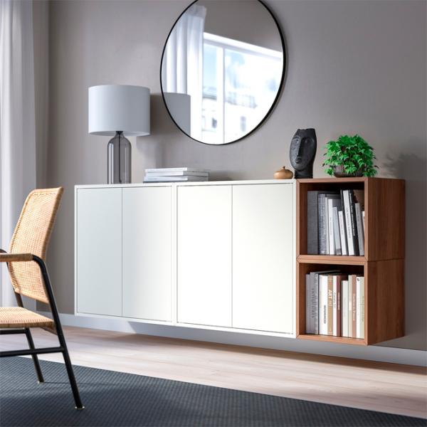 Comodă Ikea Eket 70 x 175 x 35 / MDF / Alb Nuc photo 2