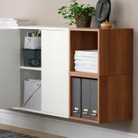 Comodă Ikea Eket 70 x 175 x 35 / MDF / Alb Nuc photo 3