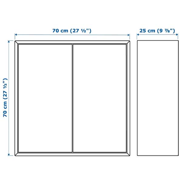 Comodă Ikea Eket 70 x 175 x 35 / MDF / Alb Nuc photo 6