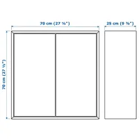 Comodă Ikea Eket 70 x 175 x 35 / MDF / Alb Nuc photo 6