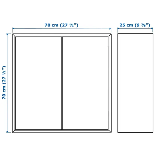 Comodă Ikea Eket 70 x 175 x 35 / MDF / Alb photo 3