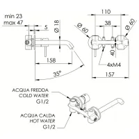 Смеситель для умывальника Remer X15PNO Однорычажный photo 2