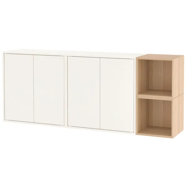 Comodă Ikea Eket 70 x 175 x 35 / MDF / Alb Stejar Antichizat photo 1