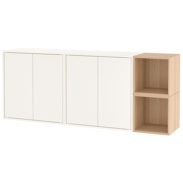 Comodă Ikea Eket 70 x 175 x 35 / MDF / Alb Stejar Antichizat photo 1