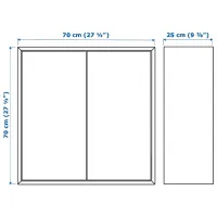 Comodă Ikea Eket 70 x 175 x 35 / MDF / Alb Stejar Antichizat photo 2
