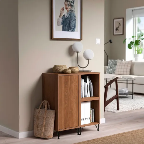 Comodă Ikea Eket 80 x 70 x 35 / MDF / Nuc photo 2