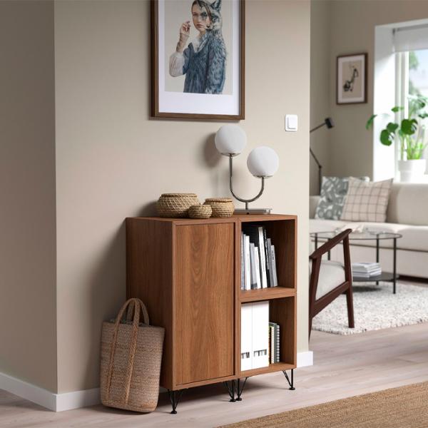 Comodă Ikea Eket 80 x 70 x 35 / MDF / Nuc photo 2