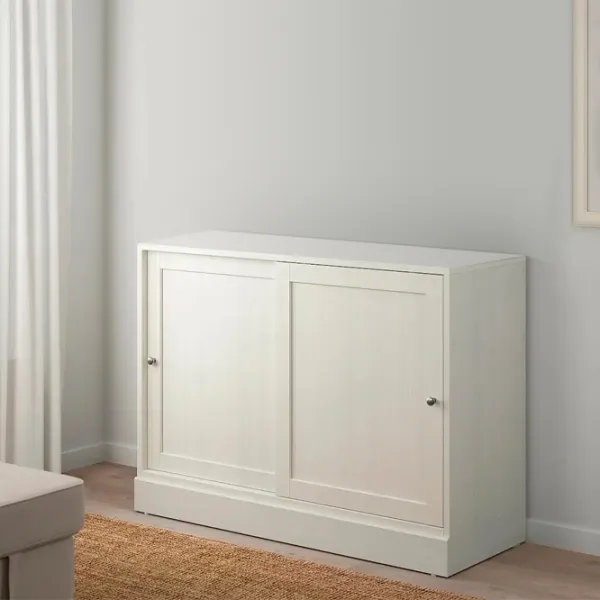 Comodă Ikea Havsta 89 x 121 x 45 / Masiv / Alb photo 2