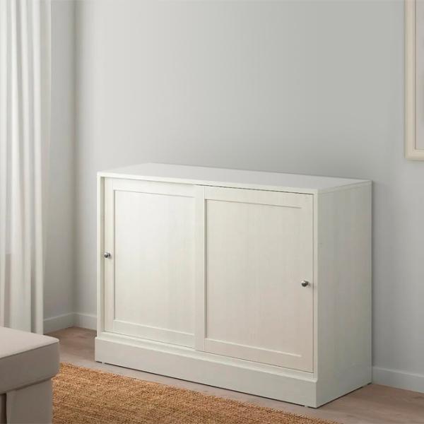 Comodă Ikea Havsta 89 x 121 x 45 / Masiv / Alb photo 2