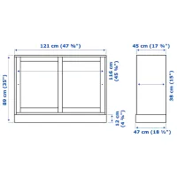 Comodă Ikea Havsta 89 x 121 x 45 / Masiv / Alb photo 5