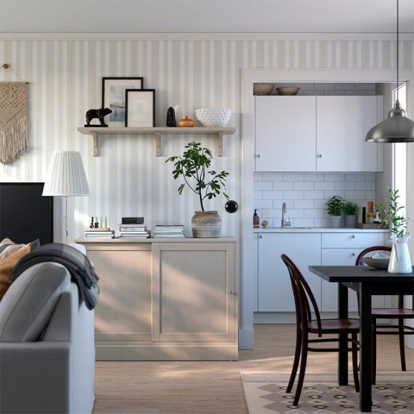 Comodă Ikea Havsta 89 x 121 x 45 / Masiv / Gri bej photo 3