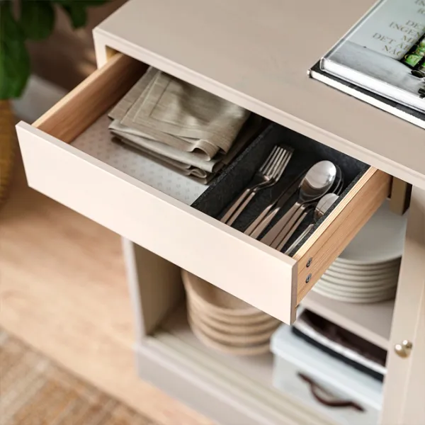 Comodă Ikea Havsta 89 x 121 x 45 / Masiv / Gri bej photo 4