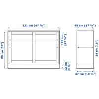 Comodă Ikea Havsta 89 x 121 x 45 / Masiv / Gri bej photo 6