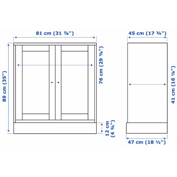 Comodă Ikea Havsta 89 x 81 x 45 / MDF / Alb photo 5