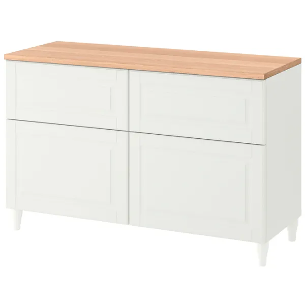 Comodă Ikea Besta/Smeviken/Kabbarp 76 x 120 x 42 / MDF / Alb photo 1