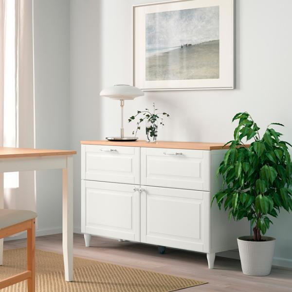 Comodă Ikea Besta/Smeviken/Kabbarp 76 x 120 x 42 / MDF / Alb photo 2