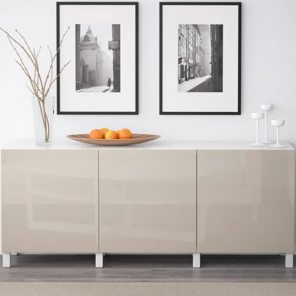 Comodă Ikea Besta/Selsviken/Stubbarp 74 x 180 x 42 / MDF / Beige photo 2