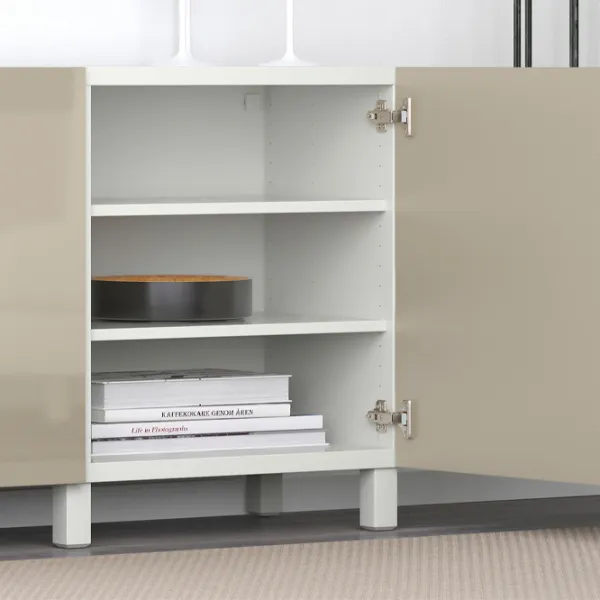 Comodă Ikea Besta/Selsviken/Stubbarp 74 x 180 x 42 / MDF / Beige photo 3