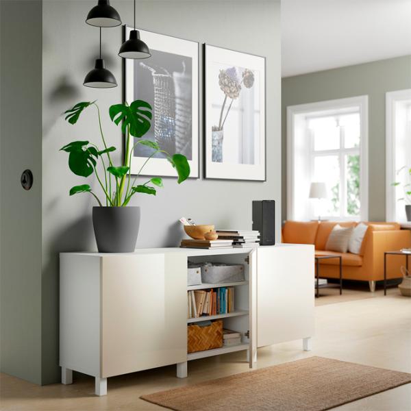 Comodă Ikea Besta/Selsviken/Stubbarp 74 x 180 x 42 / MDF / Beige photo 6