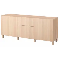 Comodă Ikea Besta/Lappviken/Stubbarp 74 x 180 x 42 / MDF / Aspect Stejar Antichizat