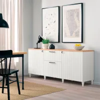 Comodă Ikea Besta/Sutterviken/Kabbarp 76 x 180 x 42 / MDF / Alb photo 2