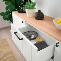 Comodă Ikea Besta/Sutterviken/Kabbarp 76 x 180 x 42 / MDF / Alb photo 3