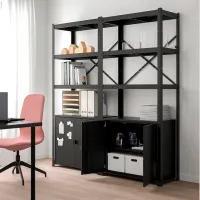 Comodă Ikea Bror 66 x 76 x 40 / Oțel / Black photo 3
