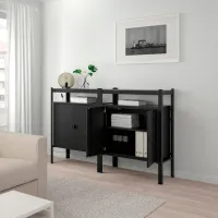 Comodă Ikea Bror 66 x 76 x 40 / Oțel / Black photo 4