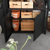 Comodă Ikea Bror 66 x 76 x 40 / Oțel / Black photo 7