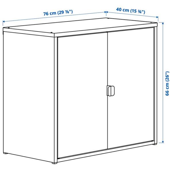 Comodă Ikea Bror  66 x 76 x 40 / Oțel / Black photo 9