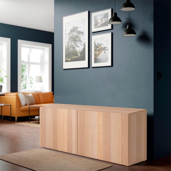 Comodă Ikea Besta 64 x 120 x 42 / MDF / Stejar Antichizat photo 5