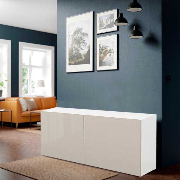 Comodă Ikea Besta 64 x 120 x 42 / MDF / Beige photo 4